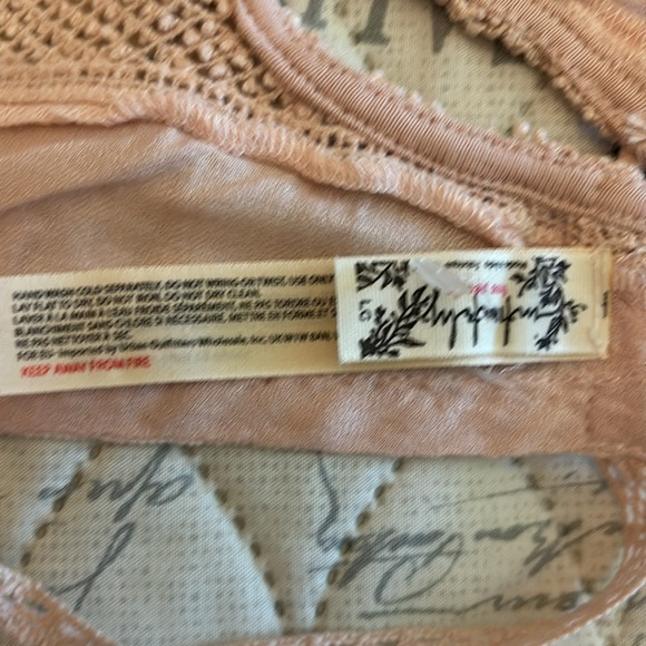 Free people Elegant Pink Lace Halter Bodysuit - Picture 3 of 3